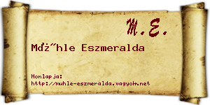 Mühle Eszmeralda névjegykártya